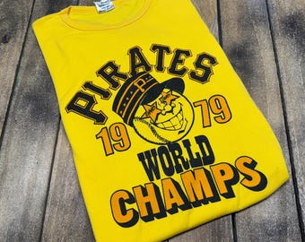 S vintage 1979 Pittsburgh Pirates world champs t shirt * champion MLB 70s