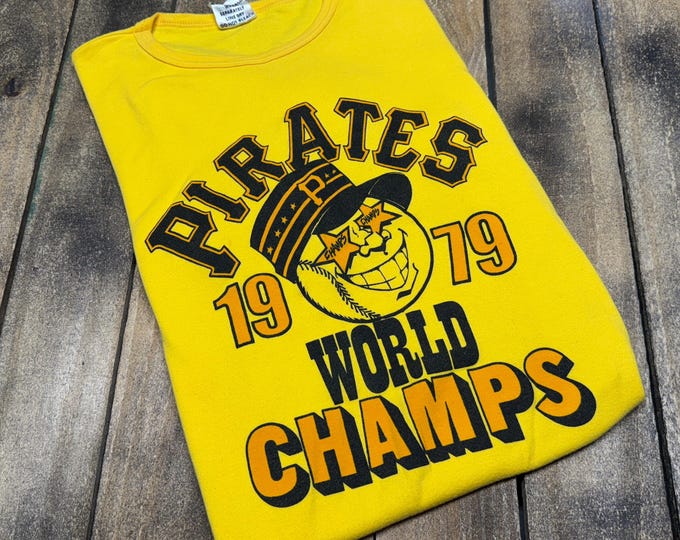 S vintage 1979 Pittsburgh Pirates world champs t shirt * champion MLB 70s