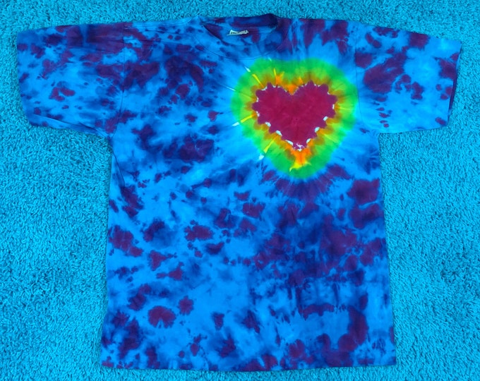 M * nos vtg 90s tie dye t shirt * single stitch * 61.143