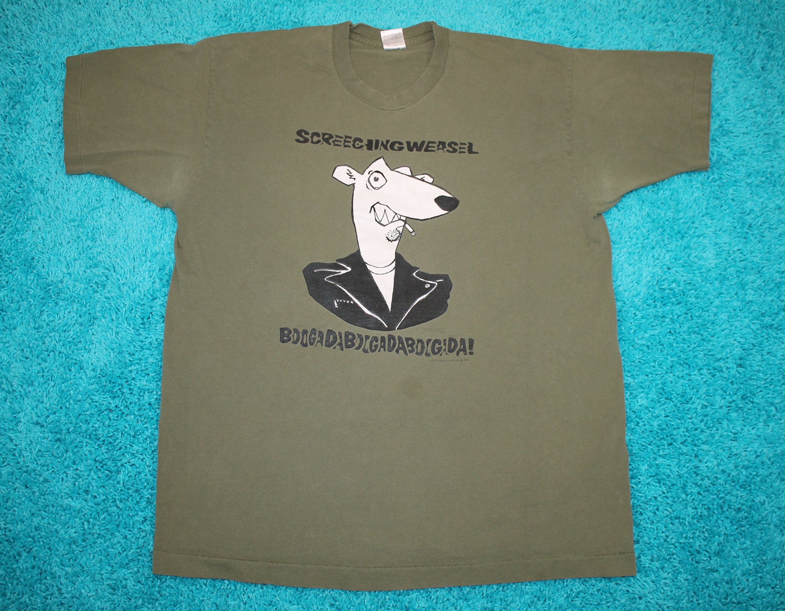 XL * vtg 90s 1993 Screeching Weasel boogada t shirt * lookout 