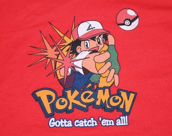 S * NOS vtg 90s Pokemon gotta catch em all t shirt * 43.156