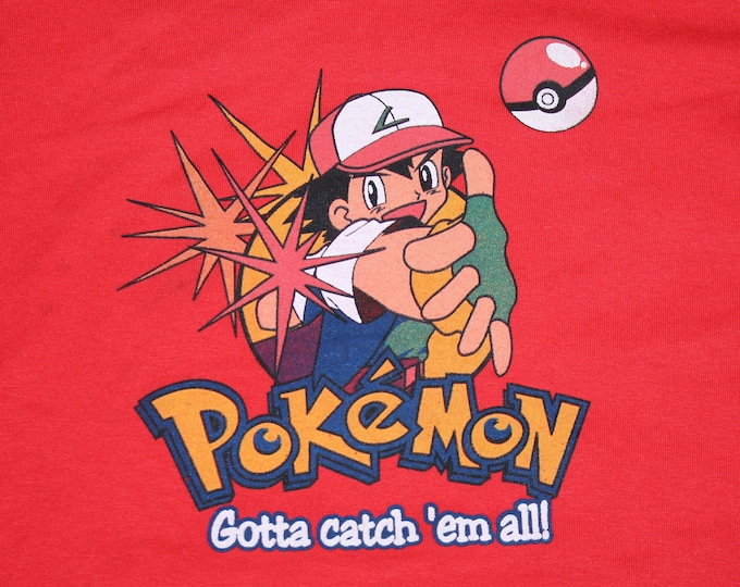 S * NOS vtg 90s Pokemon gotta catch em all t shirt * 43.156