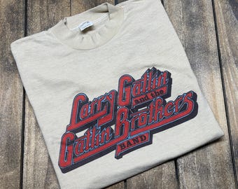 S * vintage early 80s Larry Gatlin and the Gatlin Brothers Band t shirt * bros tour classic country