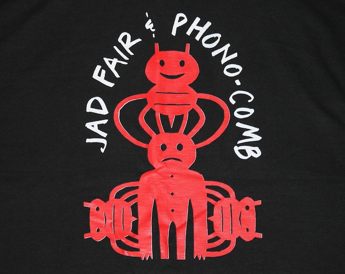 XL * vtg 90s Jad Fair & Phono Comb t shirt * half japanese daniel johnston teenage fanclub * 12.200