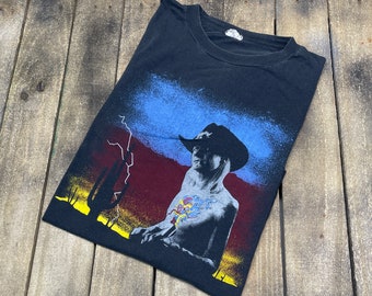 L * vintage 80s 1989 Johnny Winter tour t shirt * edgar concert * 68.161