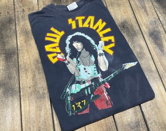 M * vintage 80s Paul Stanley KISS t shirt * licensed Rock Express tour band Winterland