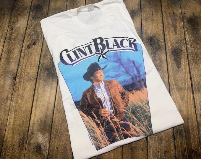 XXL vintage 1989 1990 Clint Black Loving Blind t shirt * country music tour band tee concert vtg 80s 90s