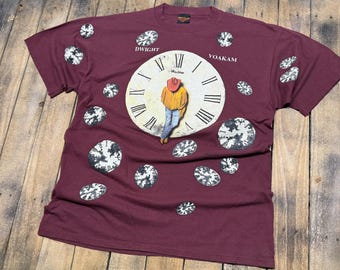 Camiseta XL vintage de 1993 de Dwight Yoakam con estampado integral * gira de música country de los 90 AOP