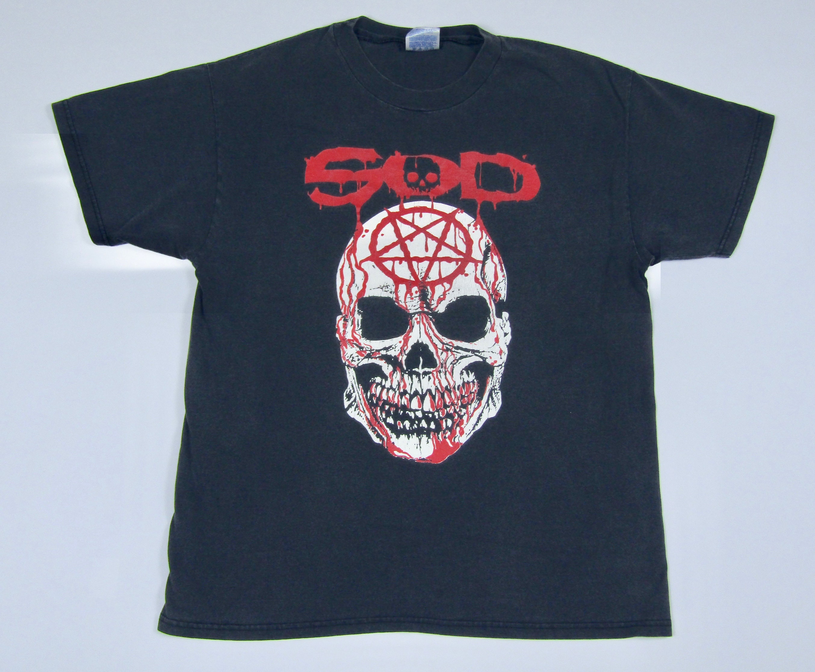 L * vtg 90s SOD Sounds Of Death metal magazine t shirt * 37.134