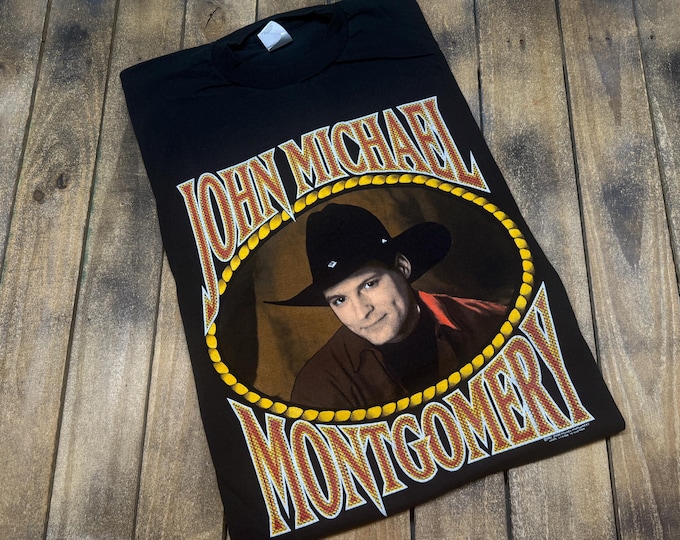 XL vintage 1993 John Michael Montgomery t shirt * country music tour band tee concert 90s