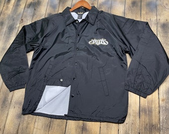 L * POD payable on death 2 sided vintage jacket * coach's windbreaker nu metal tour shirt mall goth p.o.d.