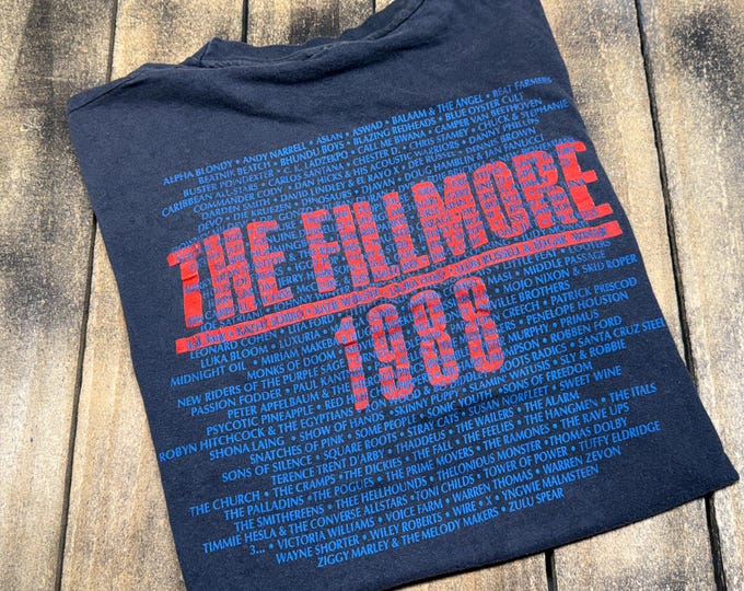 XL vintage 1995 The Fillmore San Francisco concert venue t shirt * tour 90s band
