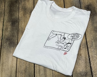 M * vintage 80s 1985 Mick Jagger she's the boss promo t shirt * the rolling stones * 66.178