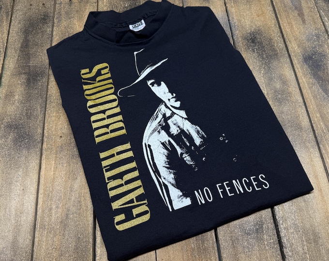 M vintage 1990 Garth Brooks no fences tour t shirt * 90s country music band tee