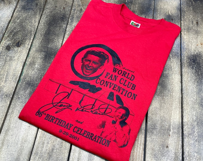 2XL * deadstock vintage Jerry Lee Lewis fan club birthday bash t shirt * concert tour xxl * 68.169