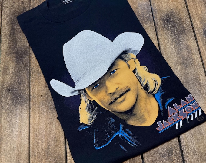 XL * vintage 1992 Alan Jackson t shirt * concert tour country music don't rock the jukebox