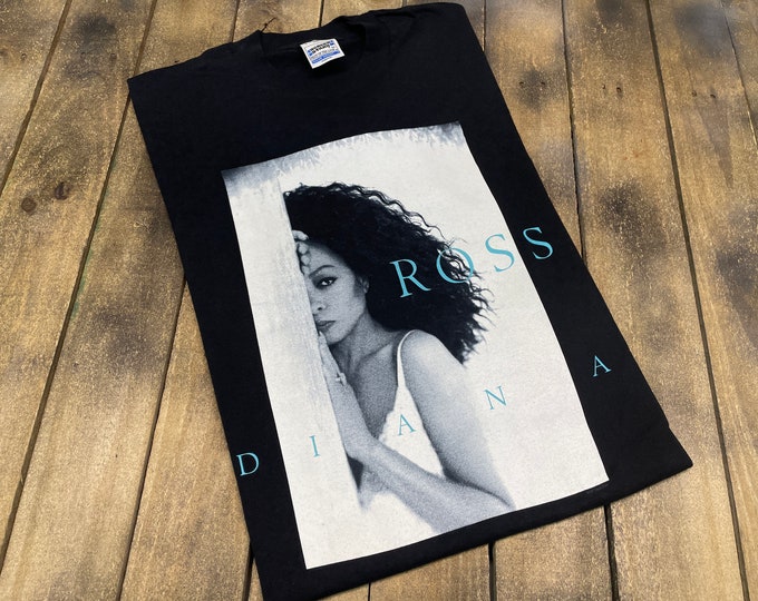 L * deadstock vintage 90s Diana Ross t shirt * tour the supremes 1997 r&b funk soul * 17.203