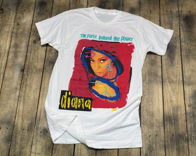 M * vintage 90s 1991 Diana Ross t shirt * the supremes concert tour soul r&b motown