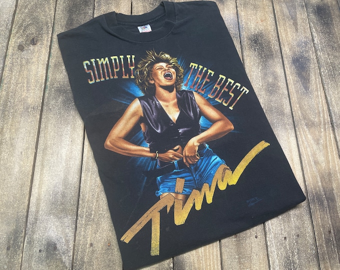 L * vintage Tina Turner simply the best t shirt * tour r&b * 60.159