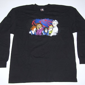L * vtg 90s KORN longsleeve Anime t shirt * Giant tour nu metal mall goth