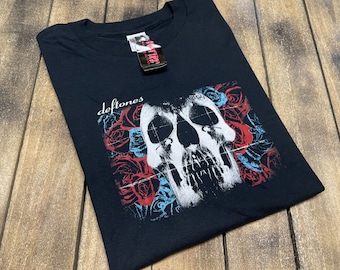 L * vintage 2003 Deftones t shirt * nu metal alt prog rock band non tour y2k