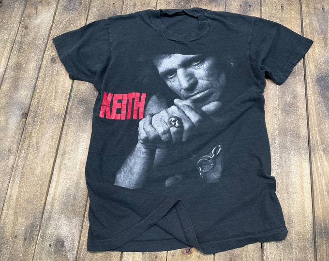 S * vintage 80s 1988 KEITH RICHARDS x pensive winos t shirt * the rolling stones * 55.176