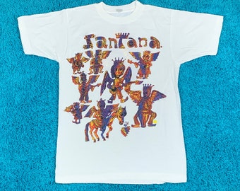 M * nos vtg 90s 1992 carlos SANTANA euro tour t shirt