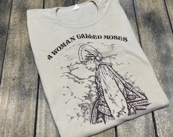 XS * vintage 70s A Woman Called Moses movie promo t shirt * Harriet Tubman story black history africa underground railroad
