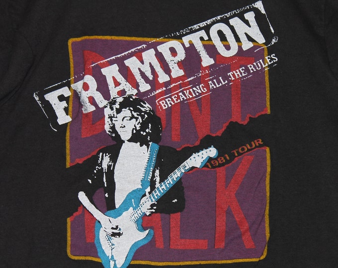 S/M * vtg 80s 1981 Peter Framptom concert tour t shirt * small medium * 58.154