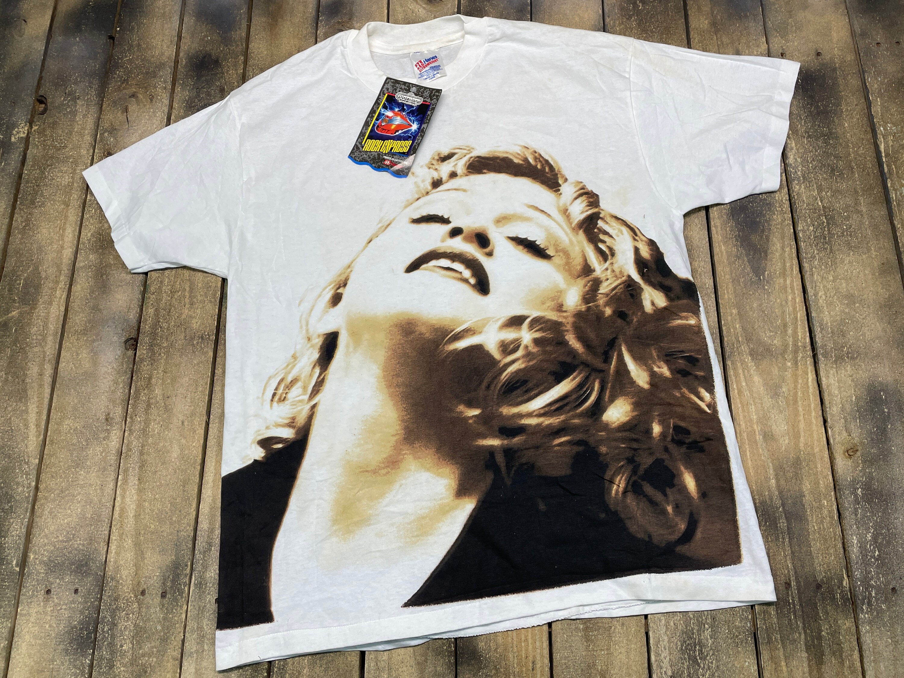 XL Deadstock Vintage 90s 1993 Madonna the Girlie Show T Shirt Aop