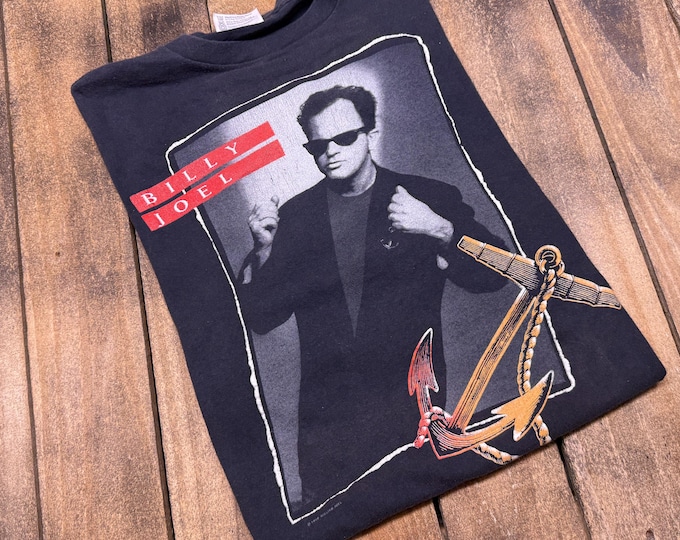 M/L vintage 1989 Billy Joel tour t shirt * concert band tee 80s