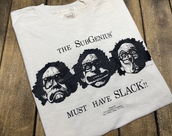 S / XS * vintage early 80s Church of the SubGenius t shirt * bob dobbs r crumb weirdo art comic