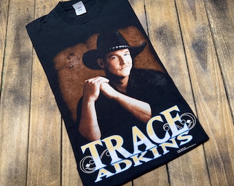 M/L vintage 90s Trace Adkins t shirt * country music band tee tour concert 1997 vtg