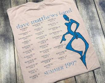 L vintage 1997 Dave Matthews Band summer tour t shirt * 90s concert