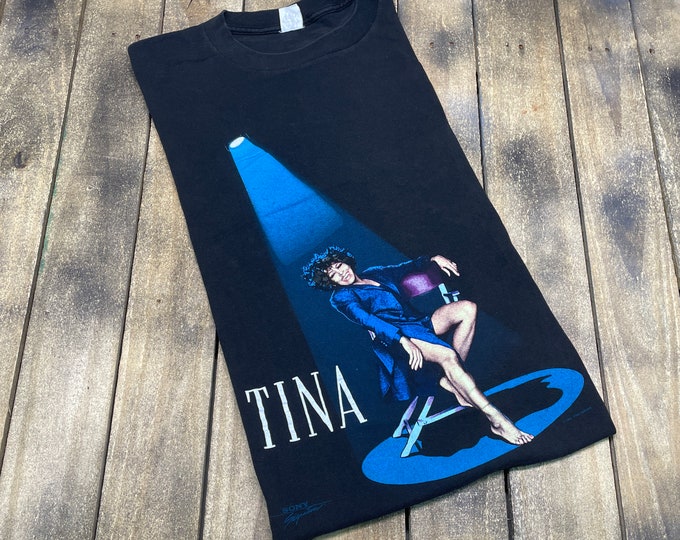 L * vintage 90s 1993 Tina Turner whats love tour t shirt * r&b soul funk * 25.189