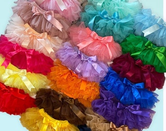 Baby Girl Tutu Bloomer: Ruffle Diaper Cover, First Birthday Outfit