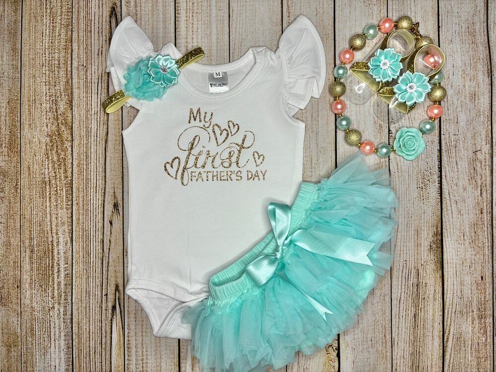 Our First Father Day Baby Girl Fathers Day Outfit, Happy Fathers Day, 1St Fathers Day, Gift For New Dad, Baby Girl Outfit, My First Father Day, Daddy And Me Set Fathers Day Outfit Unisex Style Prowallart