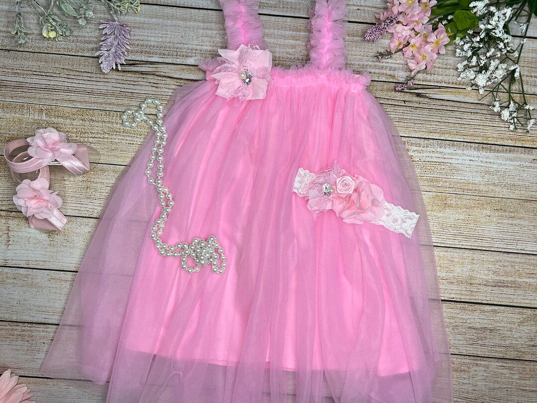 Dress for Baby Girl One Year Old Dress Candy Pink Tutu Etsy