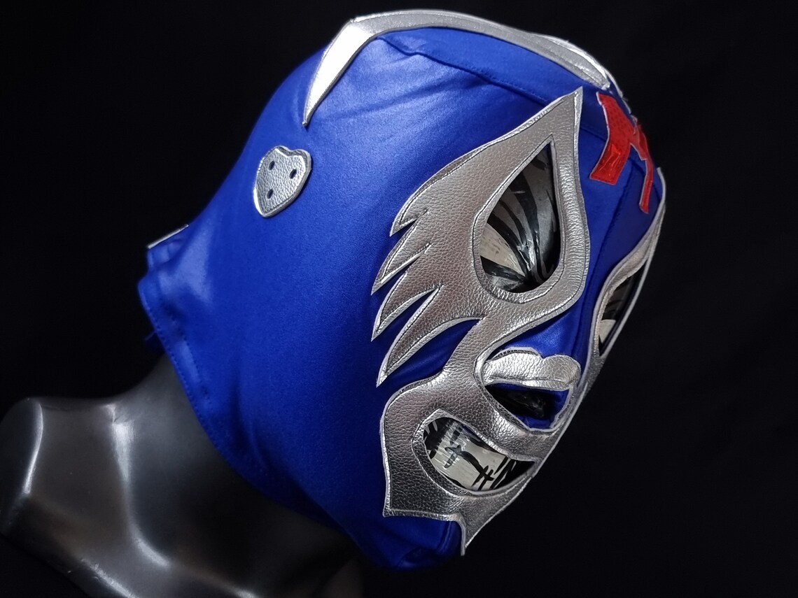 BLUE Mask Wrestling Mask Luchador Costume Wrestler Lucha Libre Etsy