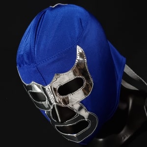 BLUE MASK wrestling mask luchador costume wrestler lucha libre mexican mask maske cosplay image 1