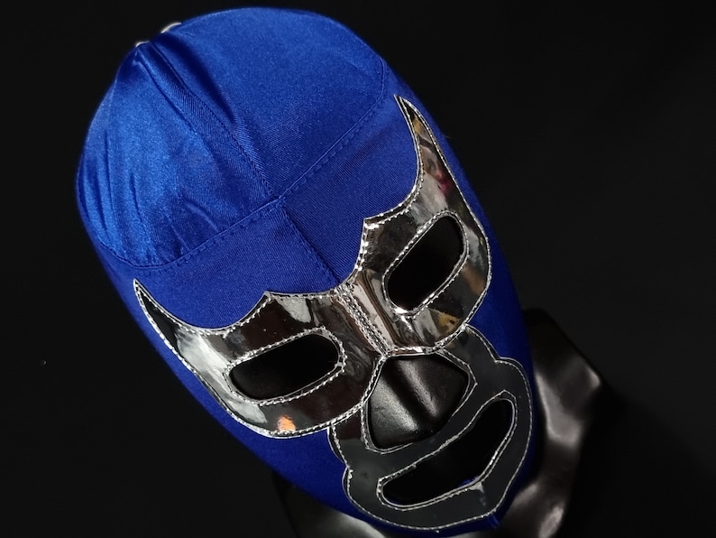 BLUE MASK wrestling mask luchador costume wrestler lucha libre mexican mask maske cosplay image 5