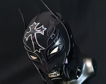 hand made BLACK SILVER wrestling mask luchador costume wrestler lucha libre mexican mask maske cosplaysemi pro mask
