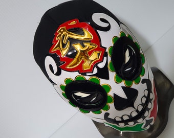 BUSHI day of the death wrestling mask luchador costume bushi wrestler lucha libre mexican mask maske cosplay