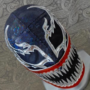 Handgjord brottningsmask för skurkar, luchador, brottare, lucha libre, mexikansk mask, mask, cosplay, semi-proffsmask