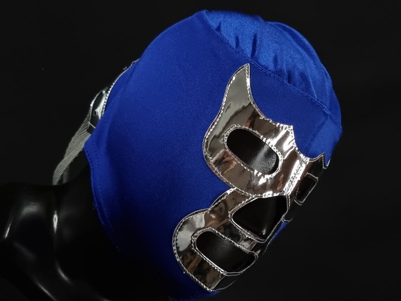 BLUE MASK wrestling mask luchador costume wrestler lucha libre mexican mask maske cosplay image 4