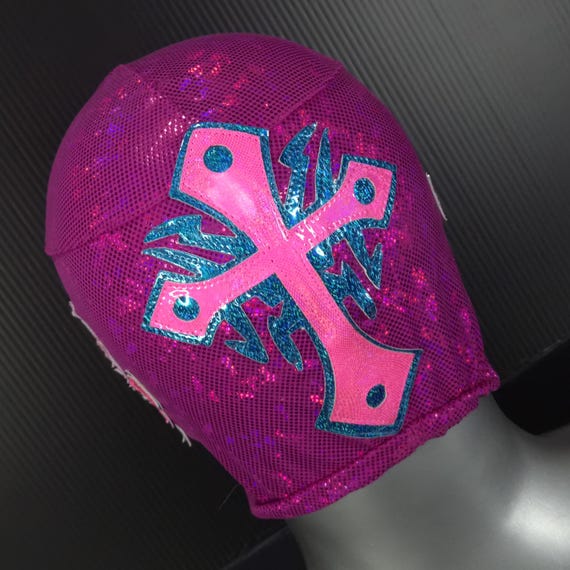 hand made PINK MASK wrestling mask luchador costume wrestler lucha libre mexican mask maske cosplaysemi pro mask