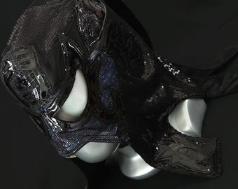 hand made dark wrestling mask luchador costume wrestler lucha libre mexican mask maske cosplay