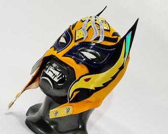 Máscara de lucha libre WOLVE hecha a mano, disfraz de luchador