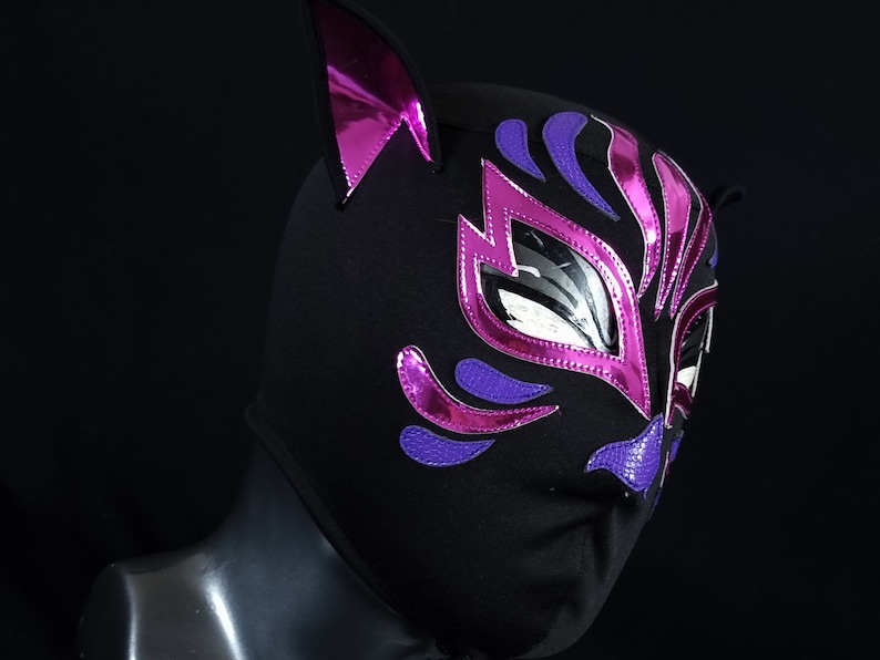 Hand Made CAT Wrestling Mask Luchador Costume Wrestler Lucha Libre ...