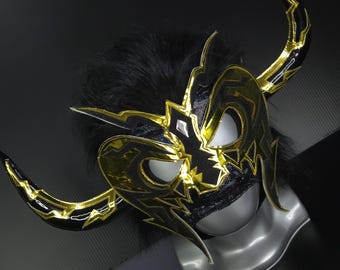 Máscara de lucha libre PSYCHO hecha a mano, disfraz de luchador, máscara mexicana de lucha libre, máscara de cosplay, máscara semiprofesional
